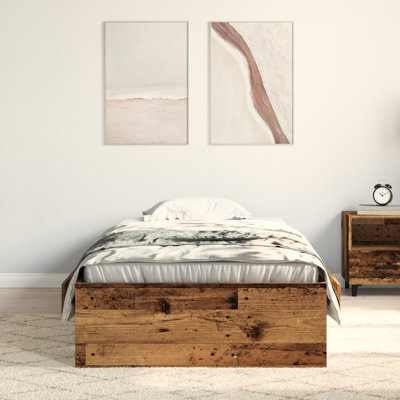 Bed Frame with Drawer Engineered Wood