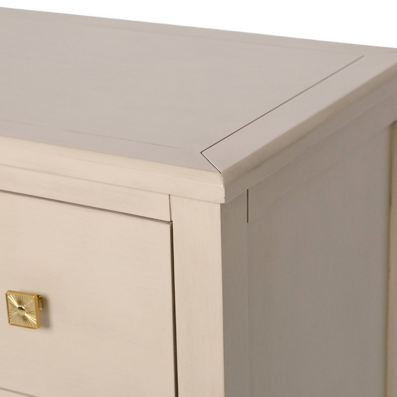 Zion Solid Wood 2 - Drawer Accent Chest, Antique Gray