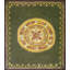 Green Antique  First Empire Floral Medallion Design French Aubusson Rug