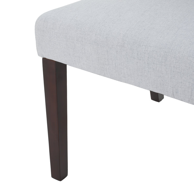 Chaise de salle à manger rembourrée Toshia, Gris clair