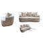 Canapé courbé avec coussins à ressorts ensachés pour siège moelleux, petit canapé avec 3 coussins décoratifs, aucun assemblage requis-52633543