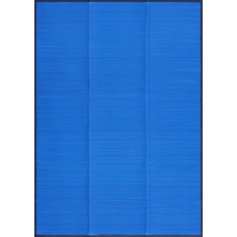 Tapis contemporain en polypropylène bleu Kristofer, Rectangle 8 pi 11 po x 11 pi 10 po