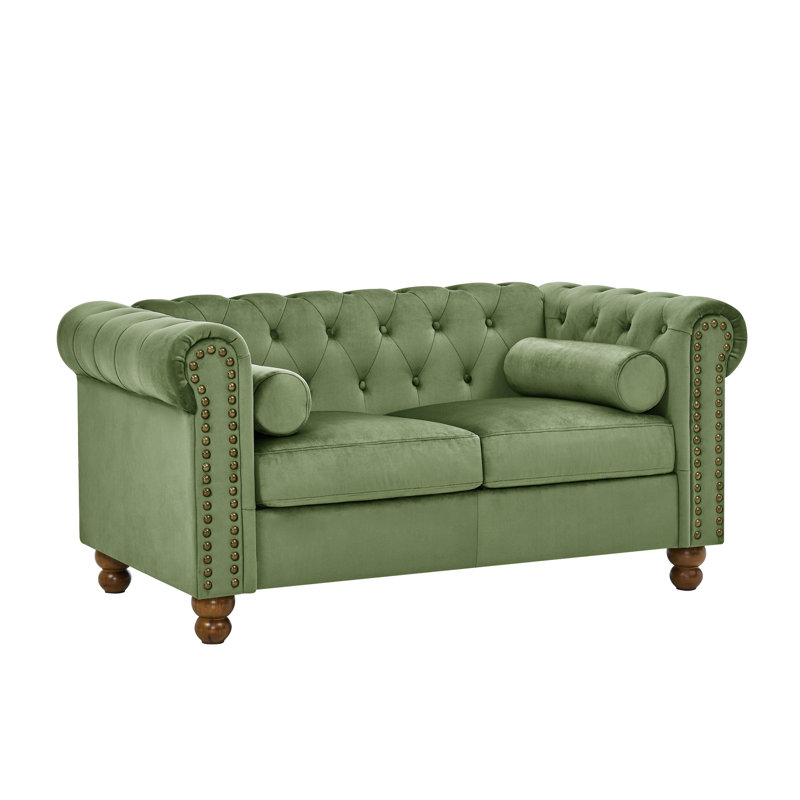 Velours à deux canapés, style - ultra doux et agréable, bouton, accoudoir carré, assise mi-moelleuse, procédure d'assemblage simple, 2 canapés classiques confortables, accoudoirs, moelleux, facile à assembler