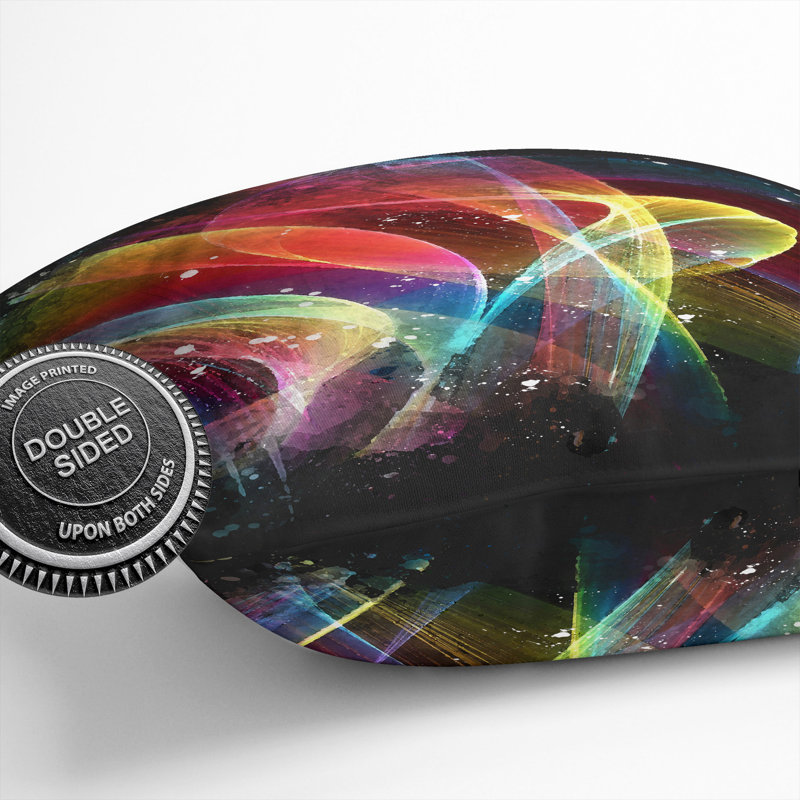 Rainbow Smoke Vol (2) Square Throw Cushion, 55cm H x 55cm W x 20cm D