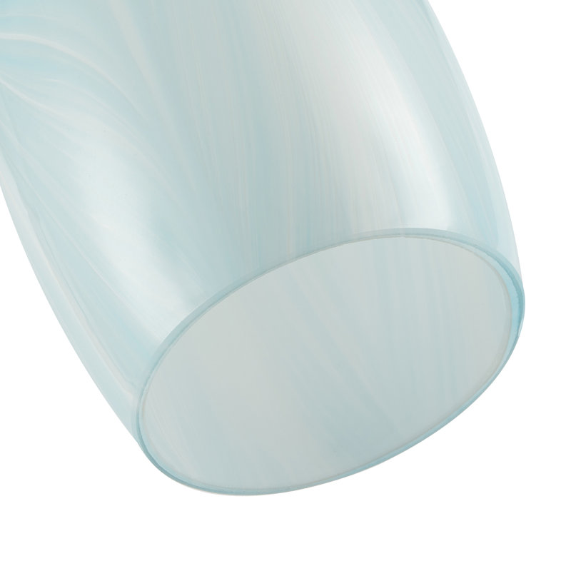 20cm H Glass Round Lamp Shade ( Slip-On ), Blue