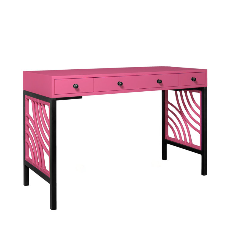 Swirl Writing Desk, Hot Pink