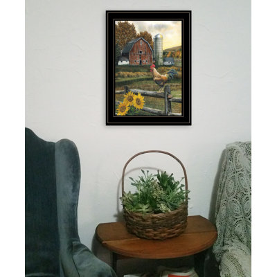 «Early Rooster», art mural encadré pour le salon et la maison par Ed Wargo