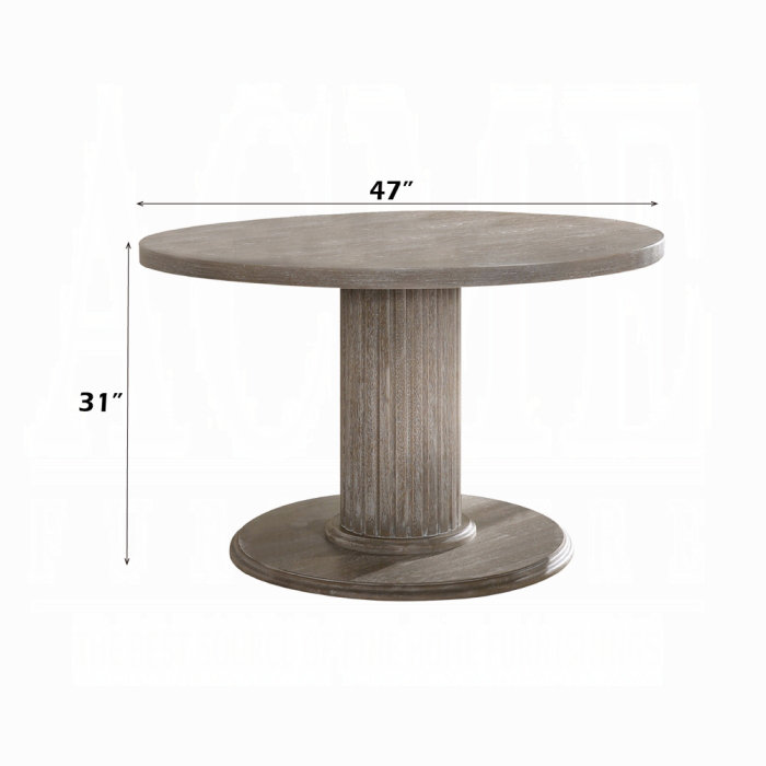 ACME Gabrian Dining Table, Reclaimed Grey