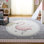 Burgan Polka Dots Gray Area Rug