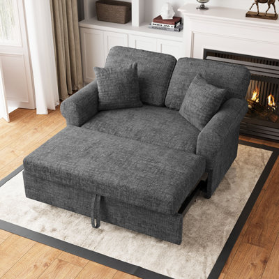 Canapé-lit en chenille avec coussin amovible