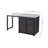 Marble island with telescopic dining table