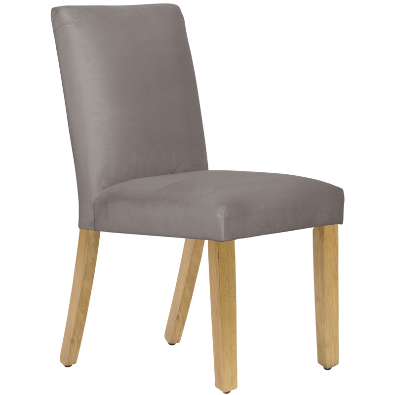 Chaise parsons rembourrée, Bois naturel, Bloc Bloc moutarde