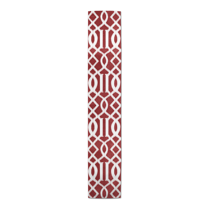 Chemin de table Jak-John, 72 po x 16 po, Rouge