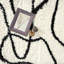 Tapis abstrait ivoire et noir Kituku-1483547930