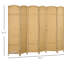 Cloison pliante 6 panneaux 6,6 pi. Bois naturel, tissé à la main pour la chambre à coucher et le bureau personnel, paravent.