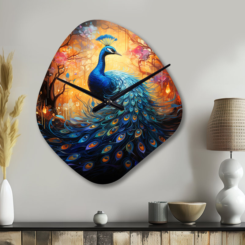 Magallon - Nebula Shape Large Blue Wall Clock - Unique Shape, Small