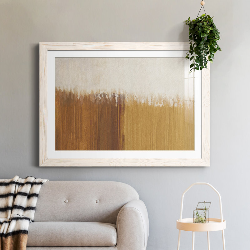 Sundown - peinture encadrée, H 31,5 po x l 23,5 po x P 1,5 po, Cadre blanc