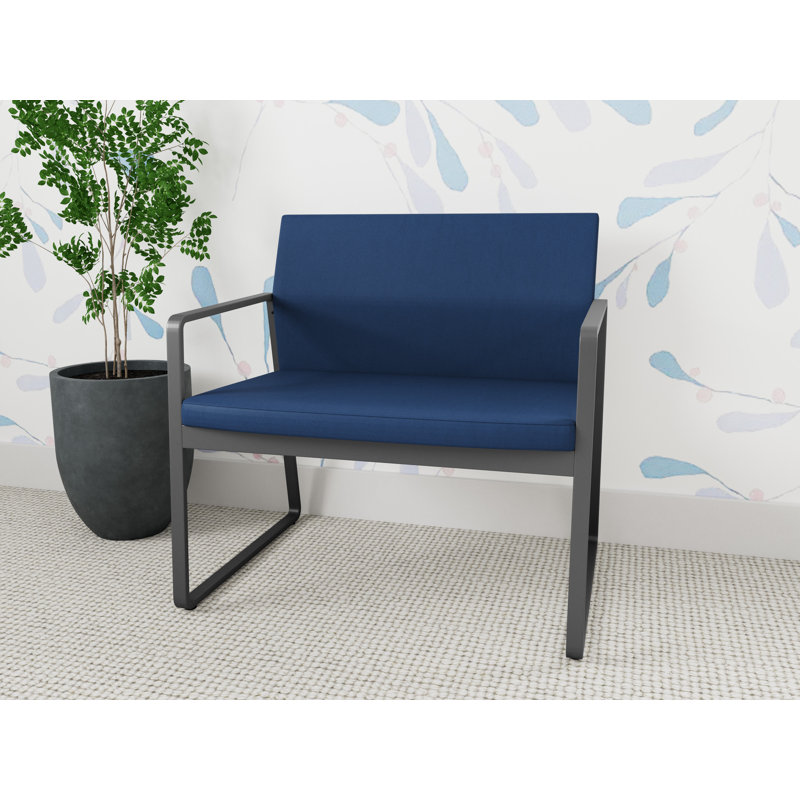 Fauteuil de bureau Gansett, Anthracite, Vinyle bleu Patriot Plus Imperial