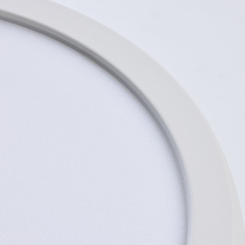 White Aluminum 9" Round LED Flush Mount Ceiling Light