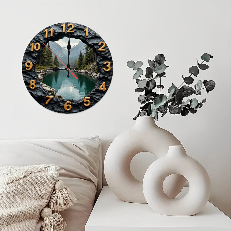 Horloge murale Mountain Lake