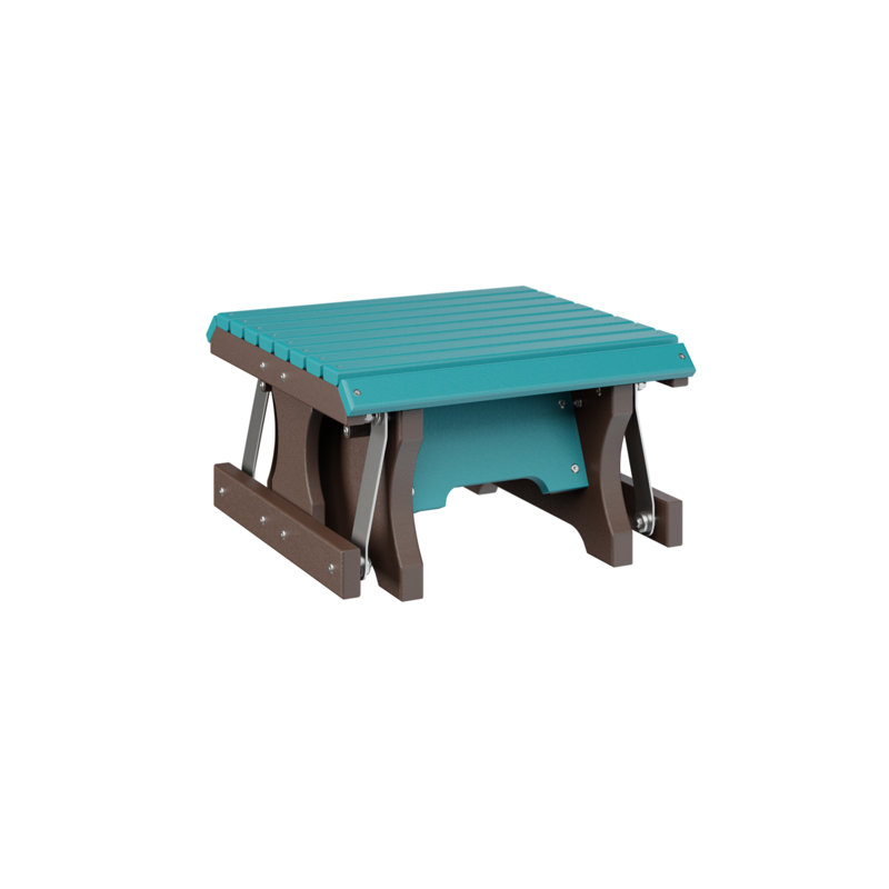 Tabouret Berlin, Aruba Blue Top/Chocolate Brown Base