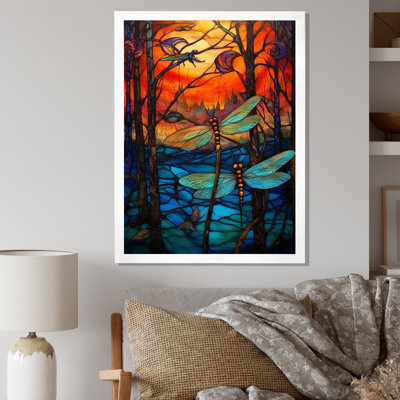 Majestic Dragonfly in Enchanted Forest I - reproduction