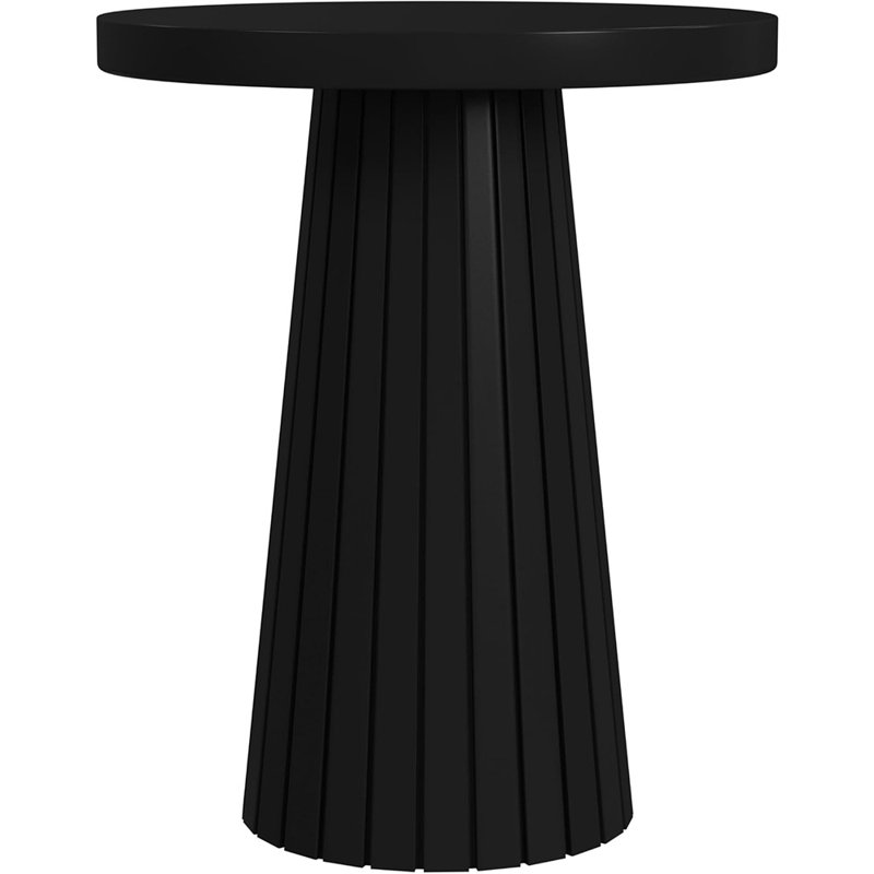 Black Mango Wood End/side Round Table