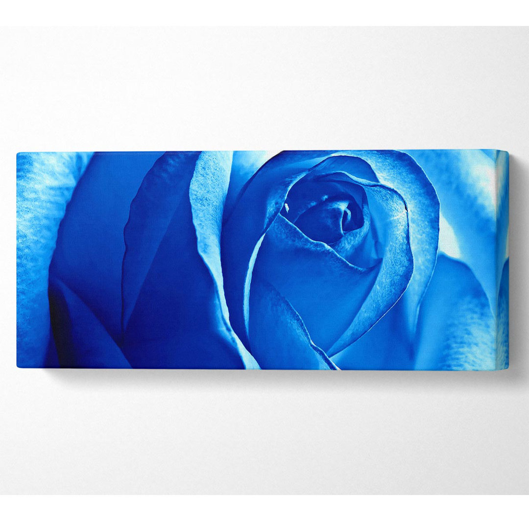 Blaue Rose Panoramaleinwand