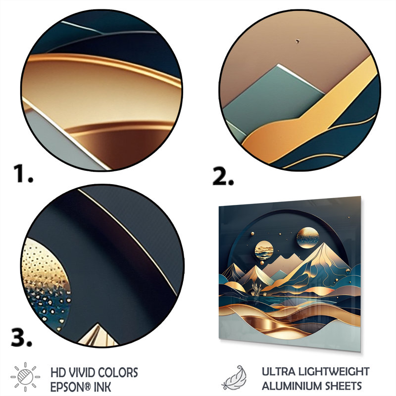 Glam Abstract Wall Decor on Metal, 29" H x 29" W x 1" D