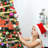 Green Artificial Pine Christmas Tree with 200 Single Coloured Lights with Stand-67202413