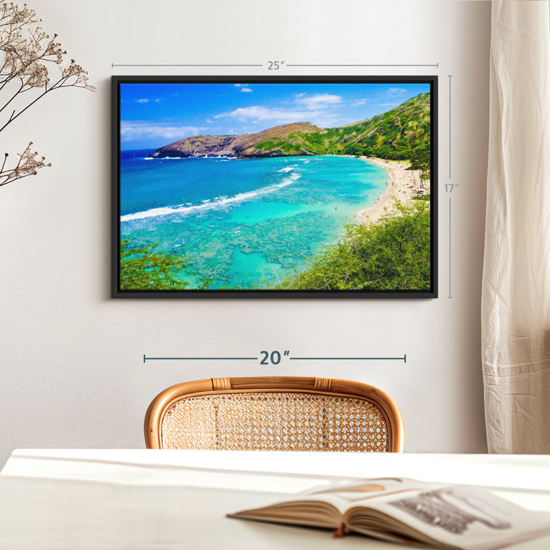 Impression sur toile Snorkel Bay Oahu, H 17 po x l 25 po