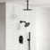Pressure-Balanced Shower System, Ceiling Mount Dual Showerheads with Handheld SHower Spray