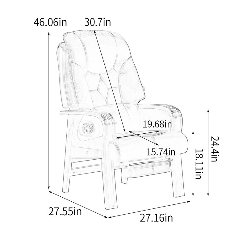 Fauteuil de direction, Brun