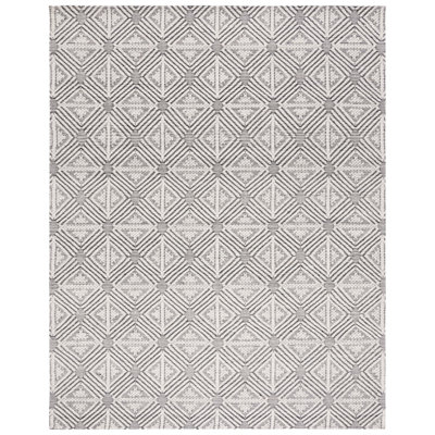 Tapis géométrique en laine et en coton tissé à la main Ashaud