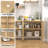 63" Modern Light Wood Fence Gate Buffet Sideboard With Ample Storage
