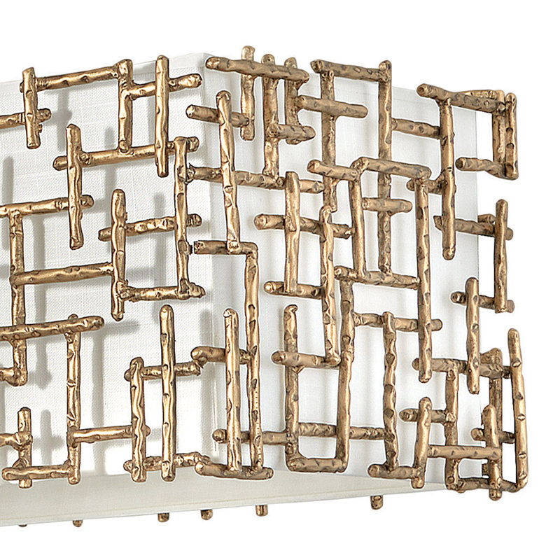 Farrah 8-Light Rectangle Chandelier, Gold
