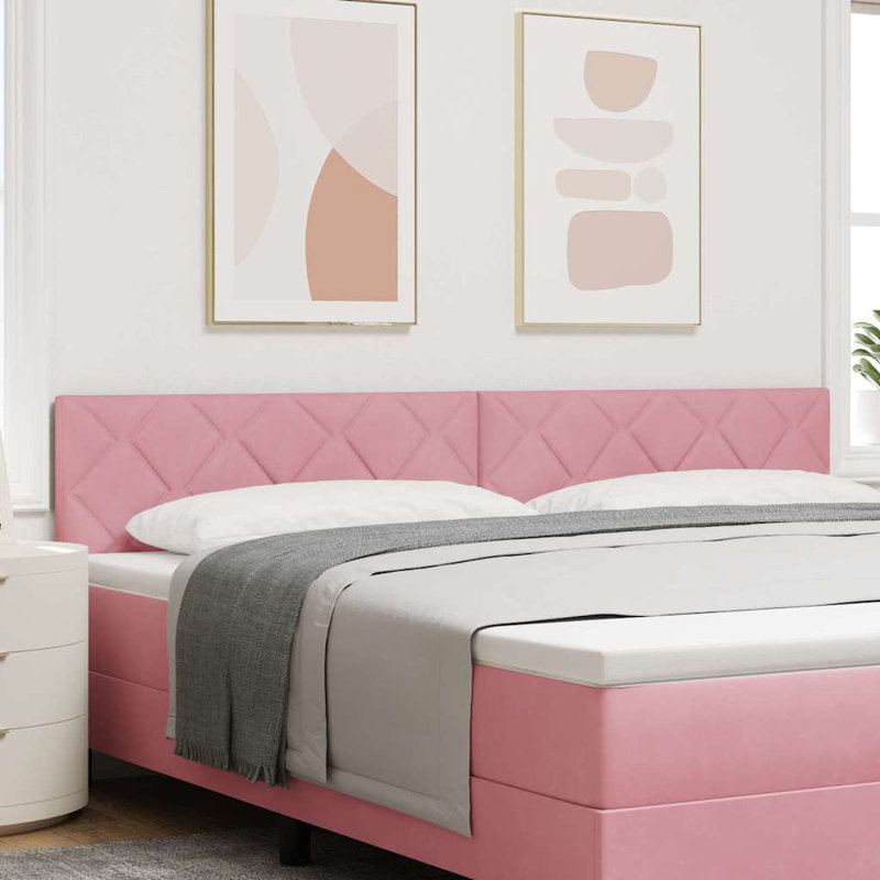 Headboard, 78cm H x 200cm W x 7cm D, Pink