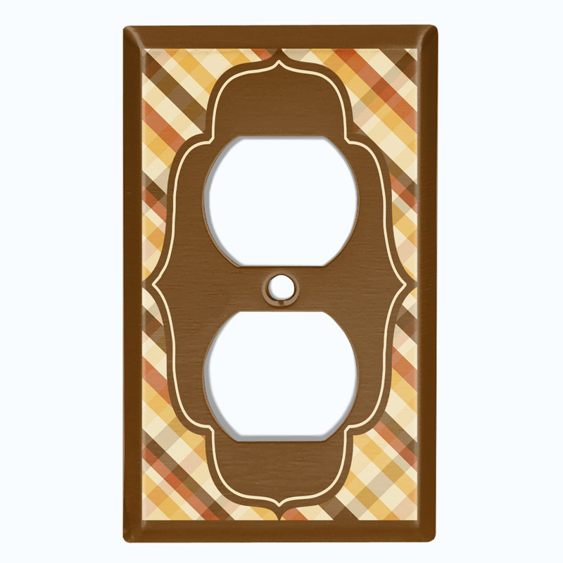Patterned 1 - Gang Toggle Light Switch Standard Wall Plate