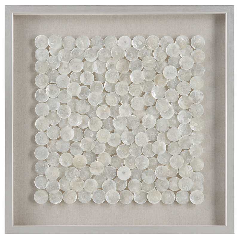 «Roxas Capiz Shell Shadow - Shadowbox», art textuel sur coquillage