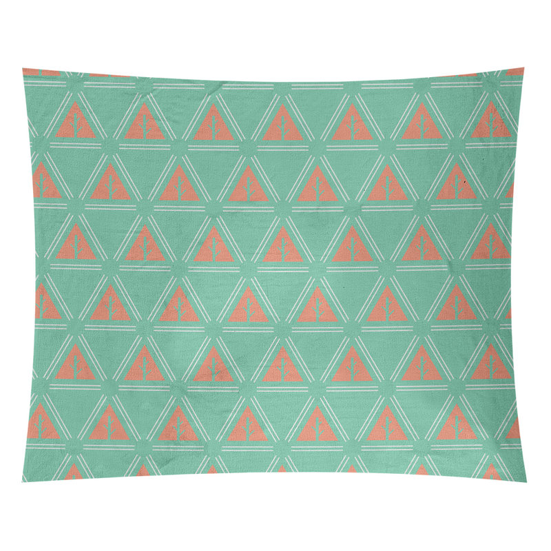 Tapisserie Barbra, H 51 po x l 60 po, Vert / Orange