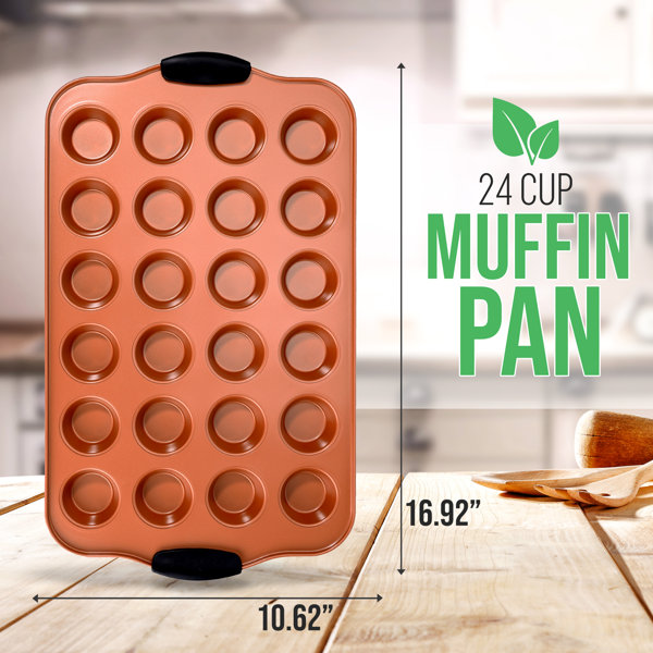 Nutrichef 24 Cup Muffin Pan Blue - Blue