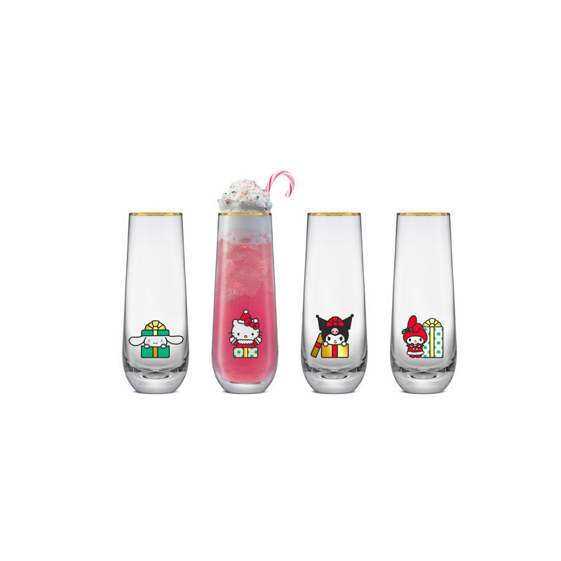 JoyJolt Hello Kitty and Friends Stemless Flutes - Thumbnail 3