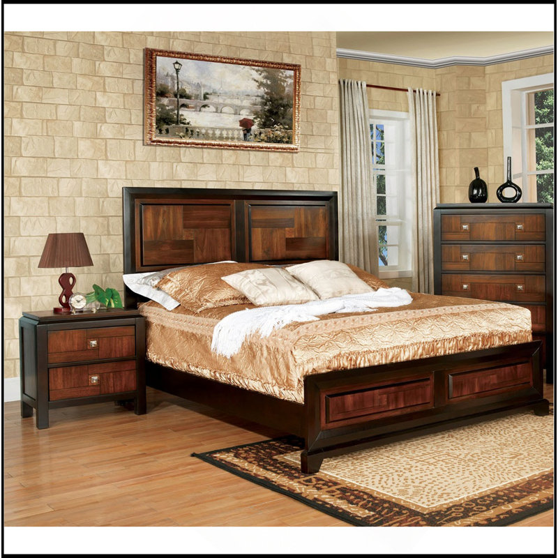 Table de chevet acacia noyer 1pc seulement