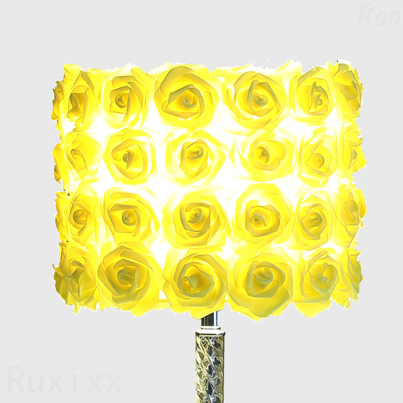 Lampe de table - Matériau acrylique et métal, Jaune, Noir