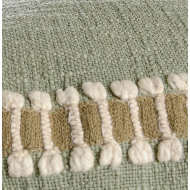 Coussin 100% coton, Mélange de duvet, Vert