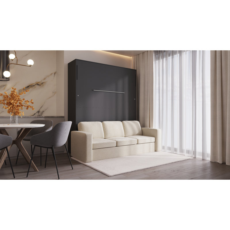 Neidelin Upholstered Bed, Grey/Cream