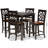 Baxton Studio Nicolette Modern and Contemporary Two-Tone Dark Brown and Walnut Brown Finished Wood 5-Piece Pub Set-936353999