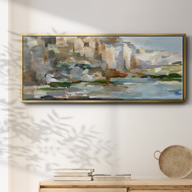 Western Cliff I - toile encadrée, H 8 po x l 20 po
