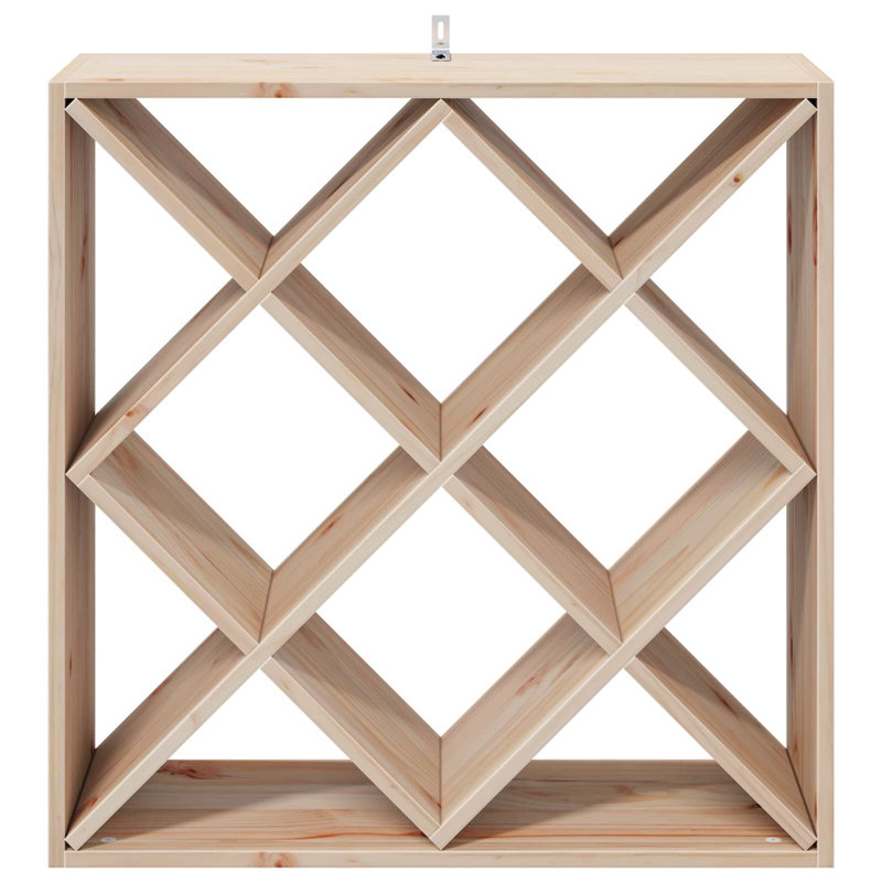 Solid Wood Open Shelving Wine Bottle Rack, Natural