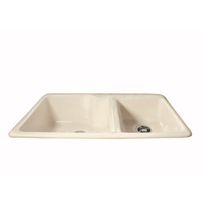 Huntington 36'' L Double Bowl Cast Iron Kitchen Sink